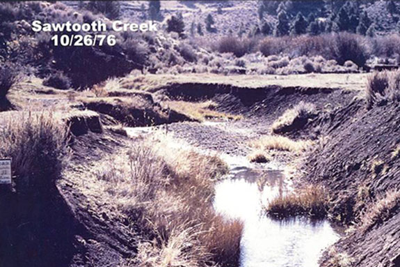 Photo monitoring of Sawtooth Creek 1976