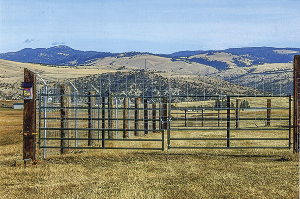 A completed permanent stackyard fence 