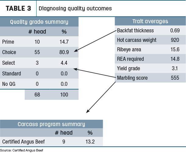Diagnosing quality outcomes