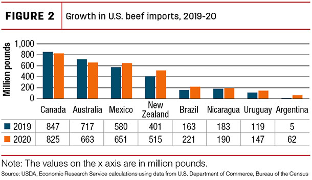 Growth in U.S. beef imports